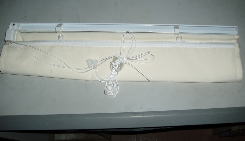 Fabric Roman Shades with Cord Control (DC#3107)