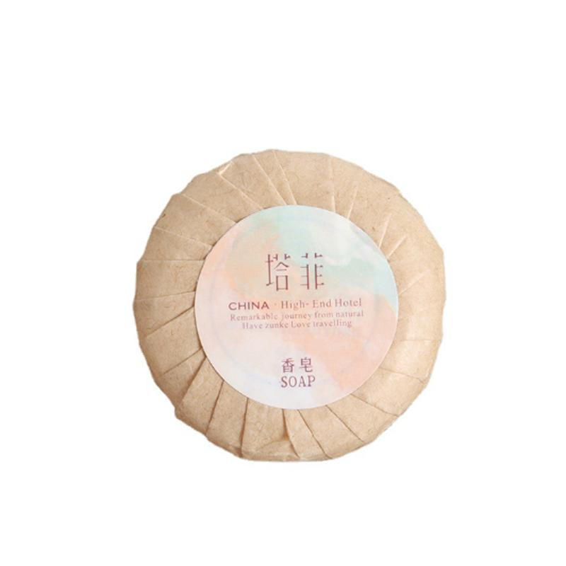 Custom Cheap Round Shape Mini Portable Disposable Natural Hotel Bath Soap