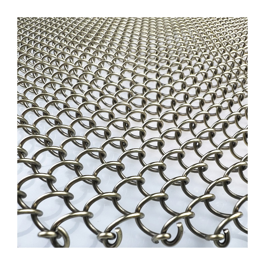 Aluminum Decorative Metal Coil Drapery Curtain Chain Link for Shower /Room Curtain/Ceiling Decoration