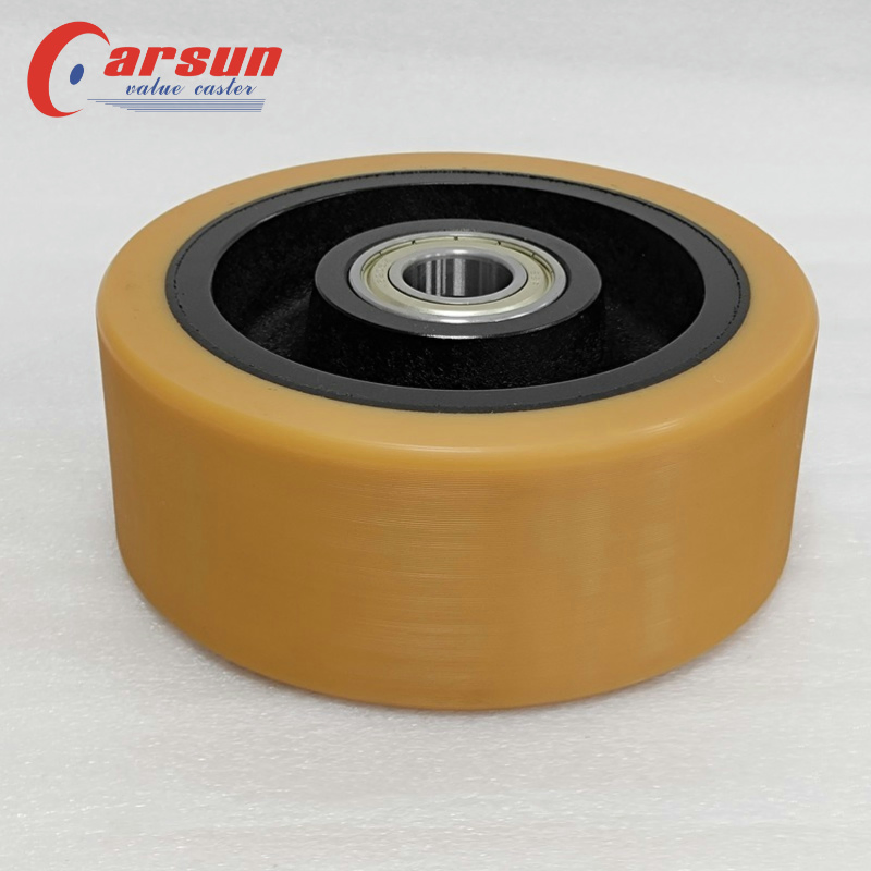 Ultra Heavy 8 Inch Iron Core Polyurethane Wheels Cast Iron Core PU Wheel