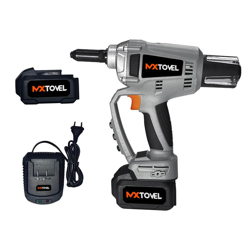 20V Lithium Battery Stainless Steel Brushless Rivet Gun Handheld Rechargeable Electric Rivet Gun