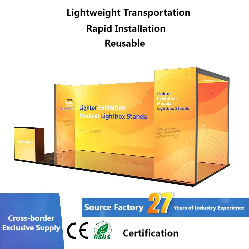 Customizable Lightweight and Modular Exhibition Display Light Box Combined Booth