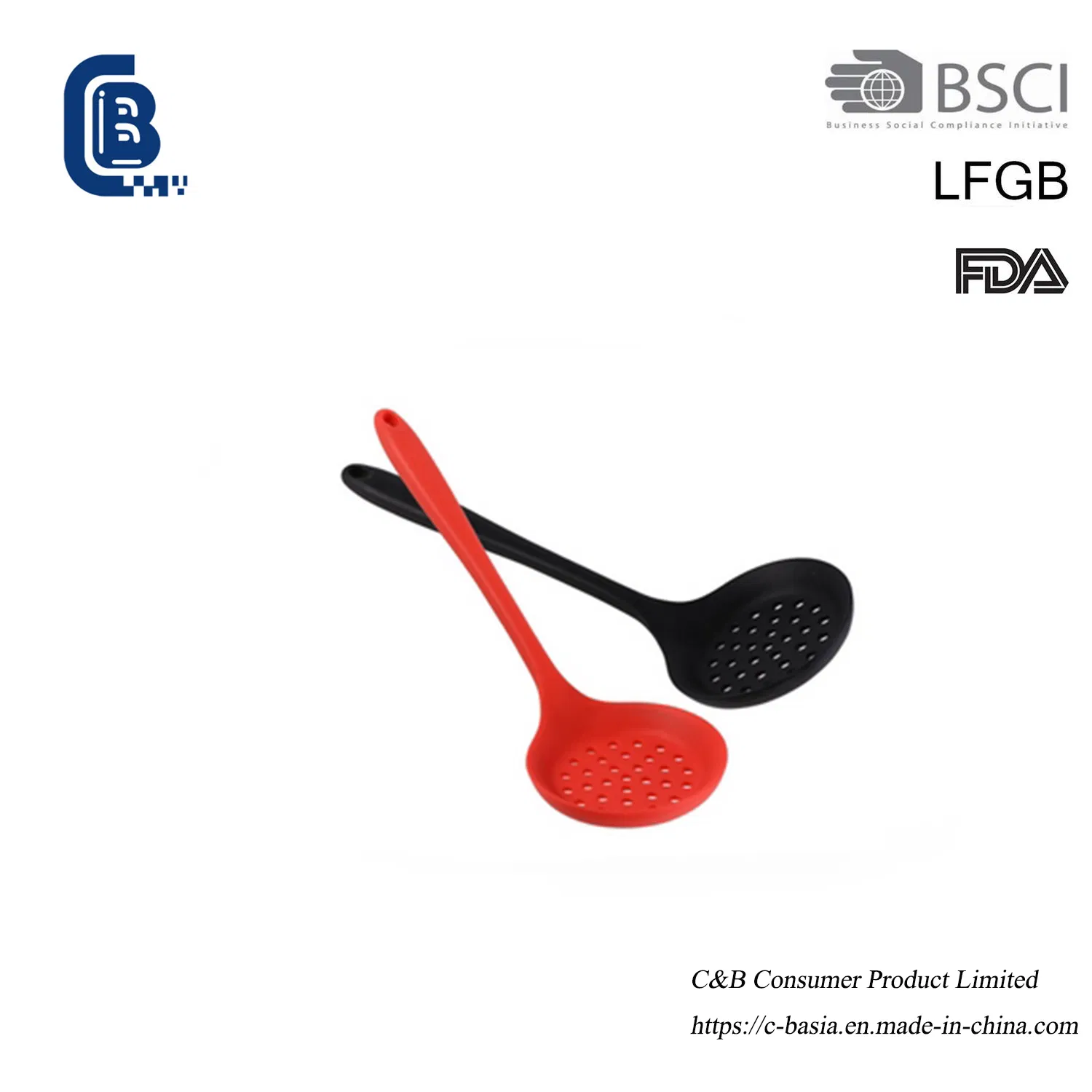 12 Inch Nylon Slotted Spoon - Custom Color Draining Serving Turner for Restaurant