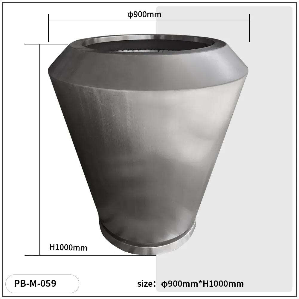 Металлический прямоугольный ящик для растений, черный