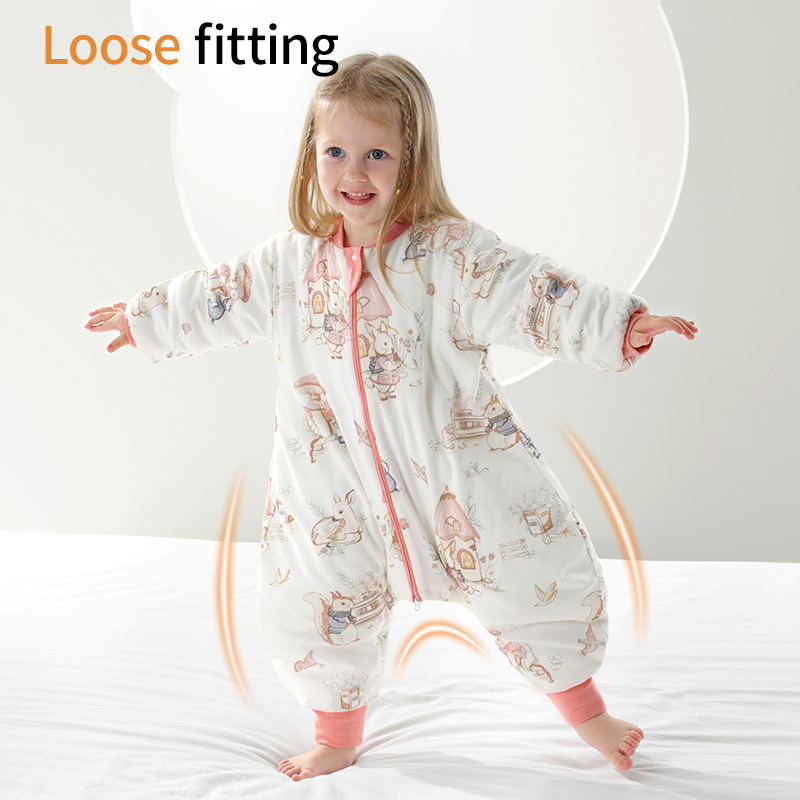 Safe Fabric Cotton Warm 3.5tog Toddler Sleeping Bags Anti-Bacterial Baby Sleep Sack