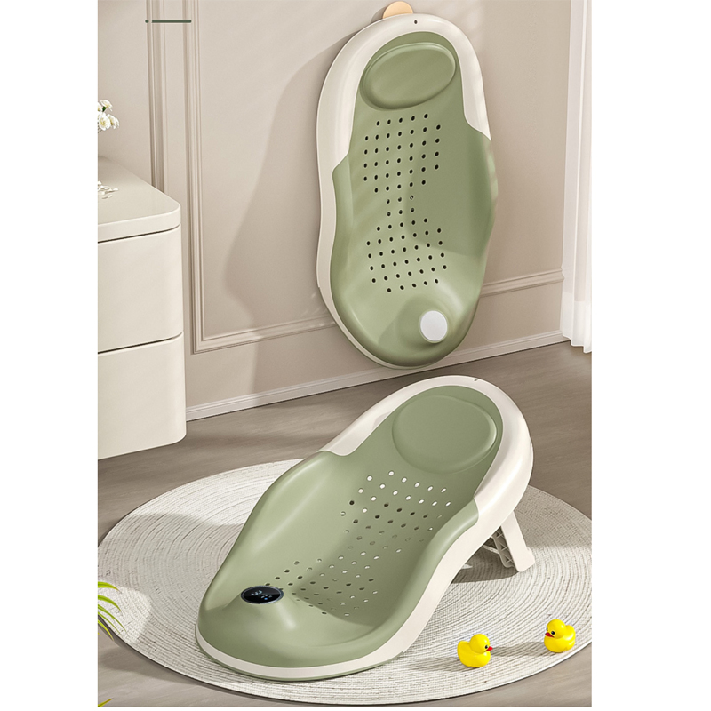 Newborn Baby Warm Shower Rack Soft Rubber Mat Bathtub, Thermal Bath Bracket