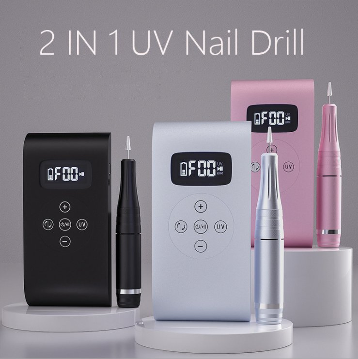 Nail Beauty Cordless 2 in 1 UV Nail Drill Machine