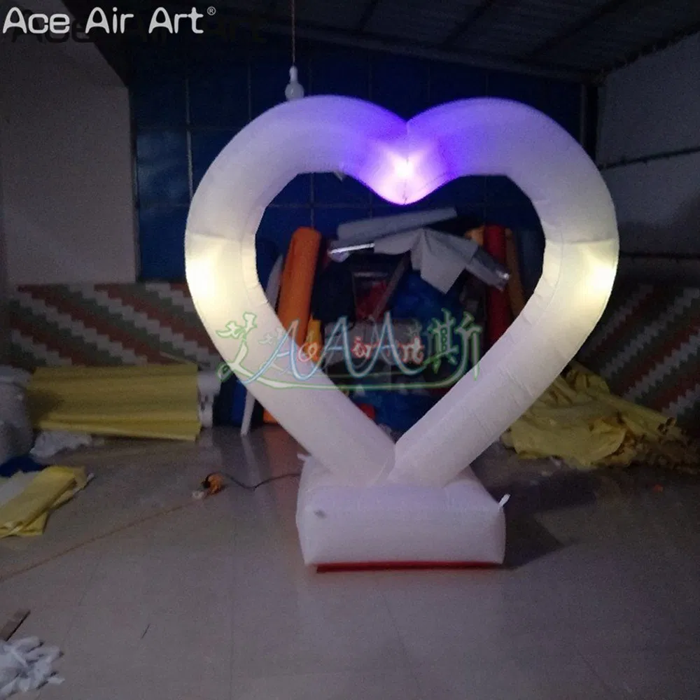 Wholesale Inflatable Decorative Heart Model Pop up Illuminated Hearts Free Standing for Wedding/Party or Valentine's Day