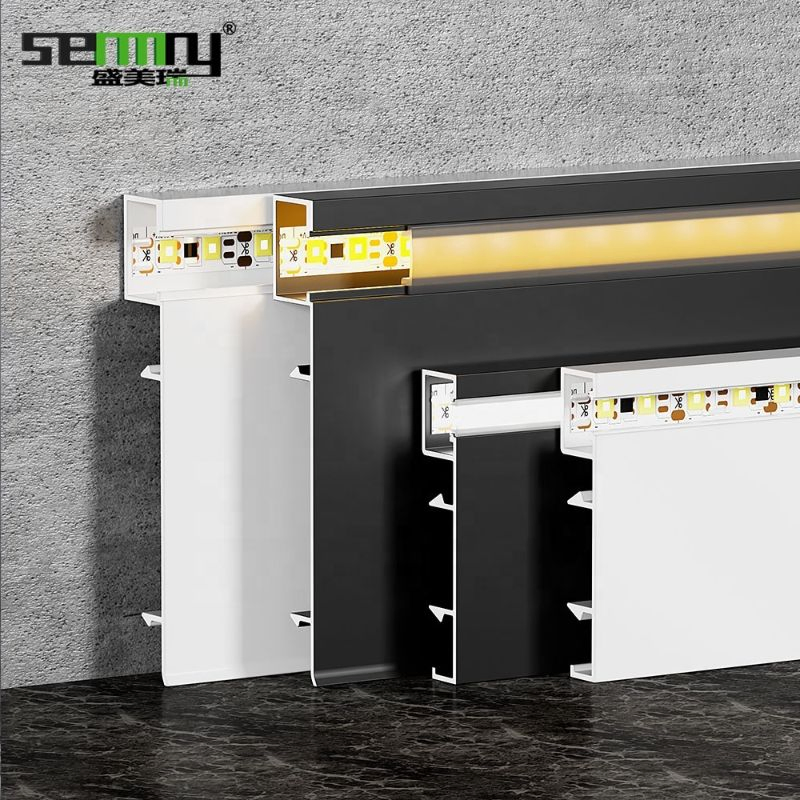 Skirting Board Aluminium Aluminium Black Baseboard Wall Flooring LED