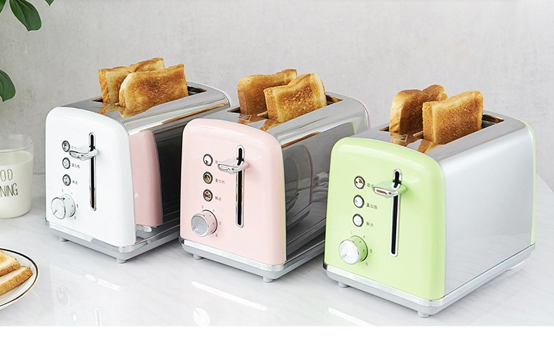 Small Stainless Steel 2 Slices Home Breakfast Toaster Automatic Toaster