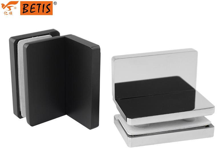 90 Degree Wall-Mount Clamp Bracket Retaining Clip Patch Fitting for Bathroom Shower Glass