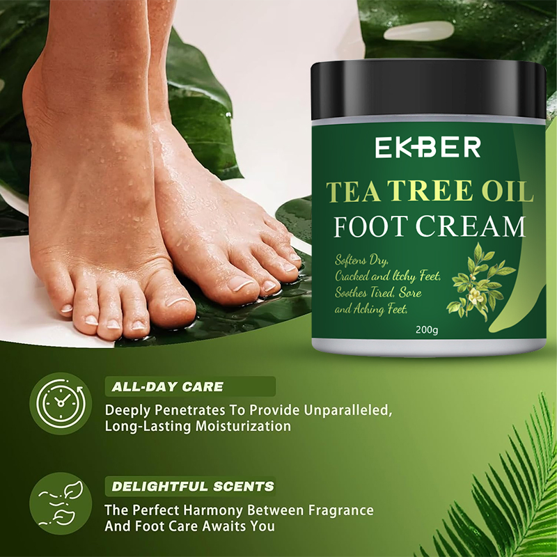 Customize Logo Moisturizing Repairing Cracked Heels Tea Tree Oil Foot Cream