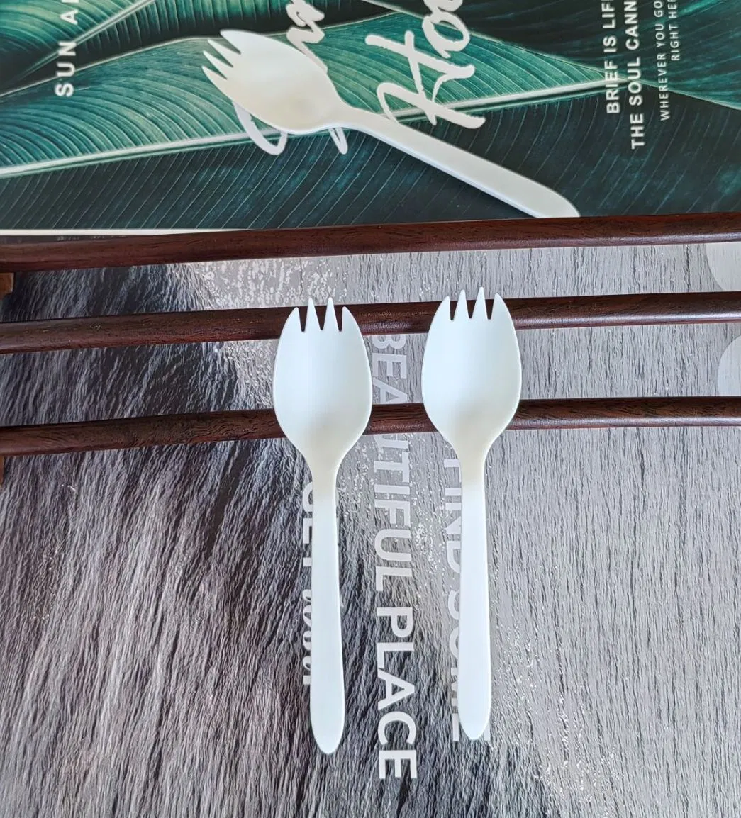 Compostable Biodegradable Utensils PLA Disposable Cutlery Spork Single Use Biodegradable