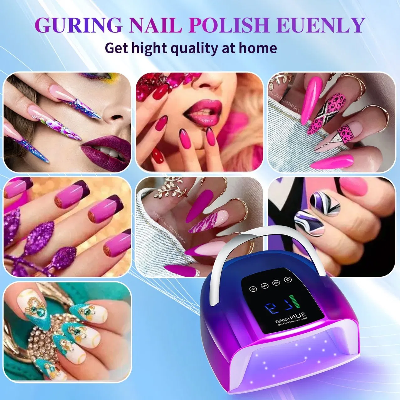 Wholesalse High Quality New Design 24 Lamp Beads Cure Gel LED Light LED UV Nail Lamp for Gel Polish
