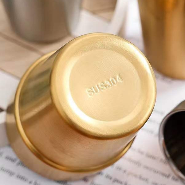 18/8 Matte Goldstainless Steel 300ml Bear Cocktail Juice Wine Cup for Party