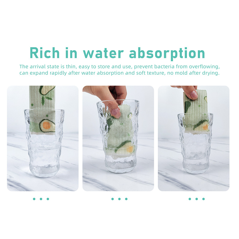 Eco-Friendly Reusable Cellulose Cotton Dish Sponge Cloth Swedish Dish Cloth Tea Towels