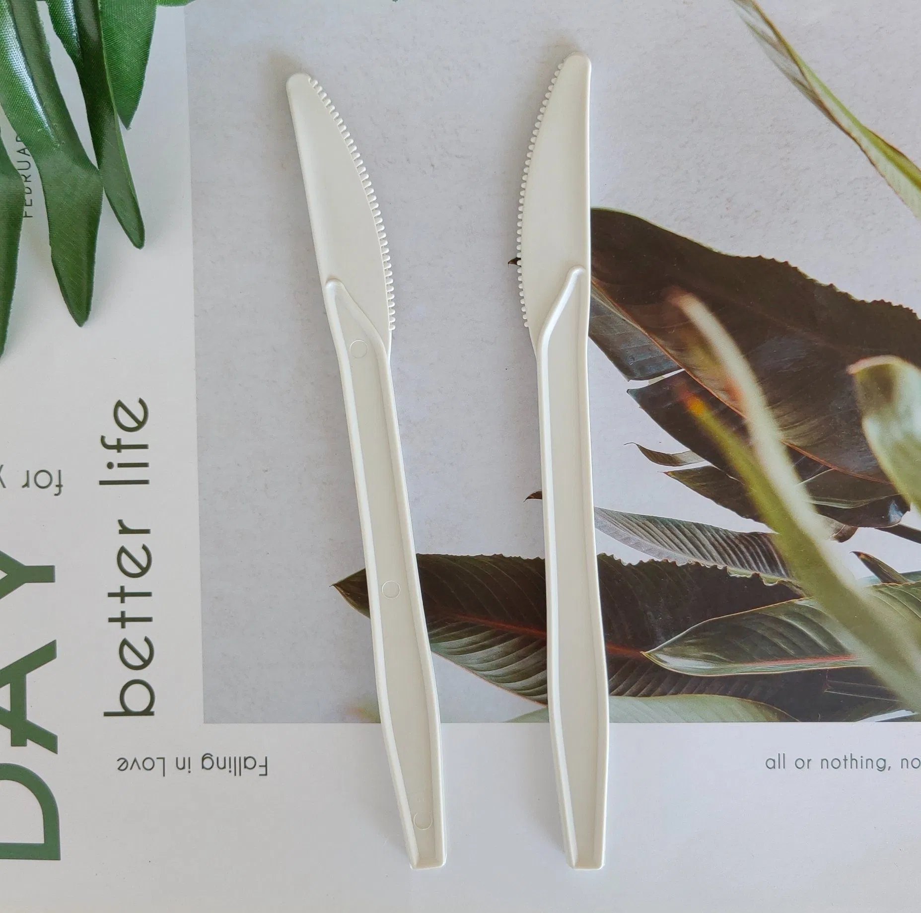 High-Temperature Plant-Based Biodegradable Cutlery Set Eco Friendly Fork Spoon Knife