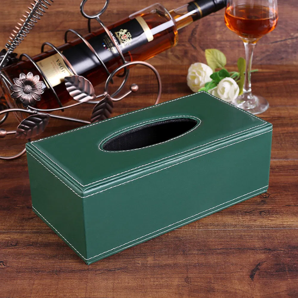 Restaurant Leather Room Luxury Decorative Hotel Tissue Box