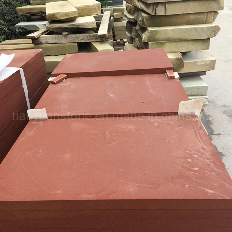 Natural Red Sandstone Tiles for Flooring Patio Paver
