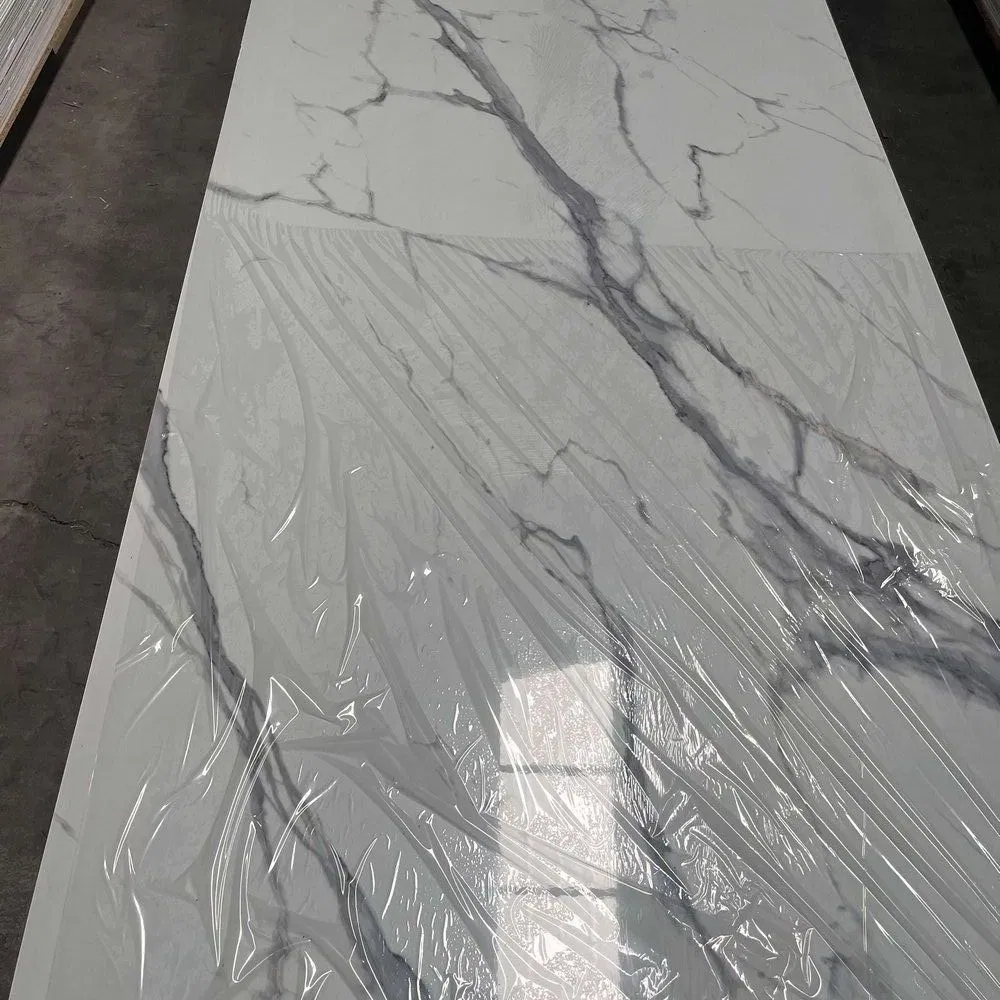 High Quality Faux Stone Veneer UV WPC Board Interior Decoration Material Wooden PVC Marble Laminate Sheet Interior Carbon Crystal 3D Wall Panel for Bathroom