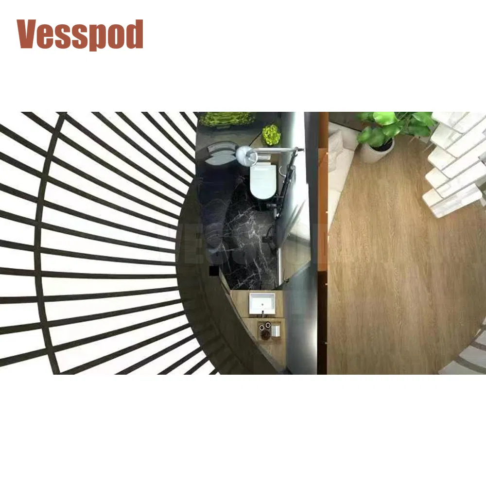 Vesspod Luxury Modern Wooden House Steel Structure Round House Senglin Holiday House Circular Tiny House