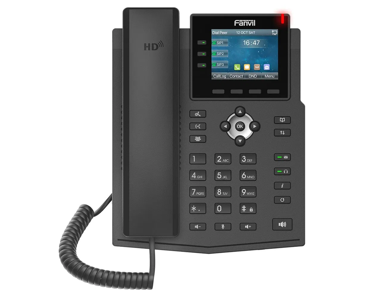 Fanvil X3U PRO IP Phone, 4-Line Business VoIP Phone with HD Voice, 2x Gigabit Ports, PoE Support, for Office & Home Use
