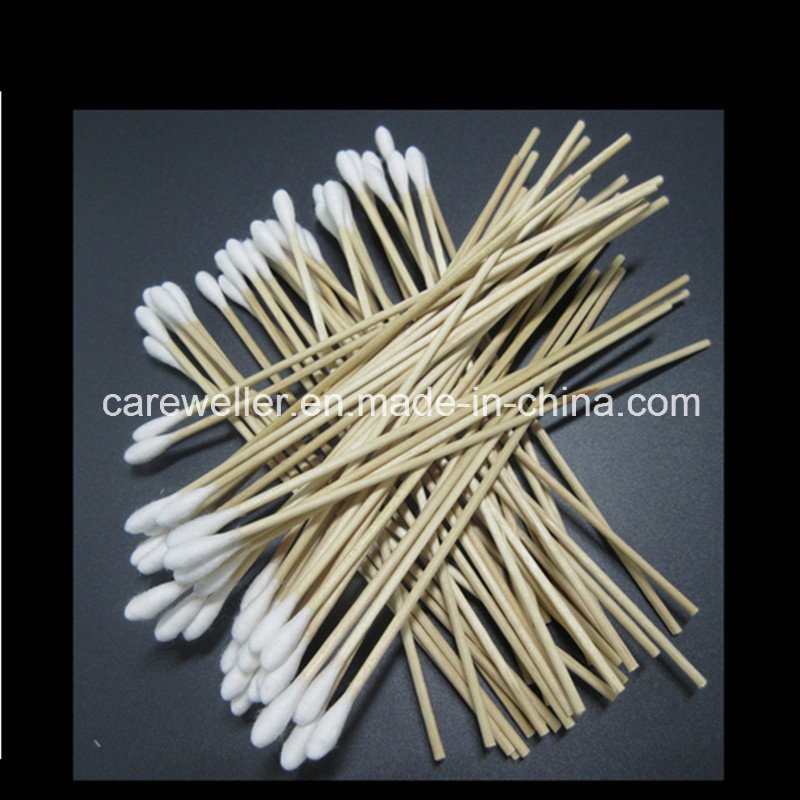 Plastic Cotton Bud / Wooden Stick Swab for Makeup Use