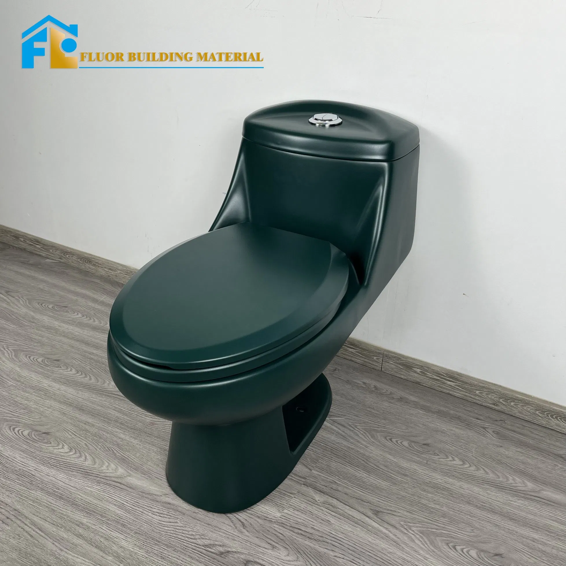 Fluor Customizable Luxury Matte Dark Green Toilet One Piece Bathroom