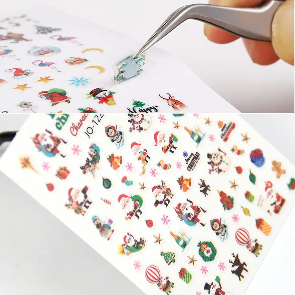 Christmas Halloween Cartoon 3D Nail Art Sticker Decals Supplies Nails Art Product Extension UV Gel Decorations