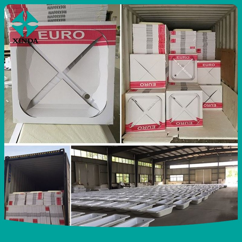 Портативная прямоугольная душевая кабина с глубоким поддоном