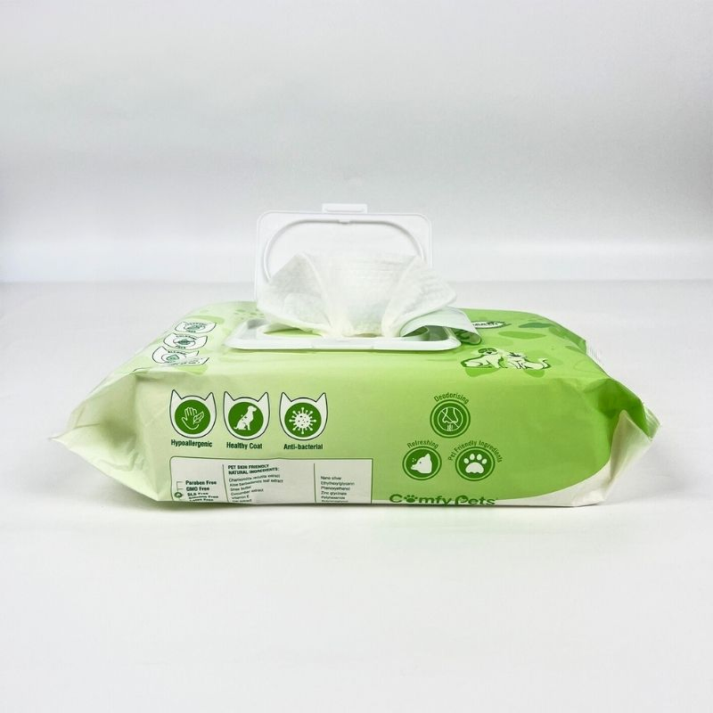 Safe Wipes for Pet Dog Daily Cleaning Use on Paws, Face, Butt, Ears, and Body