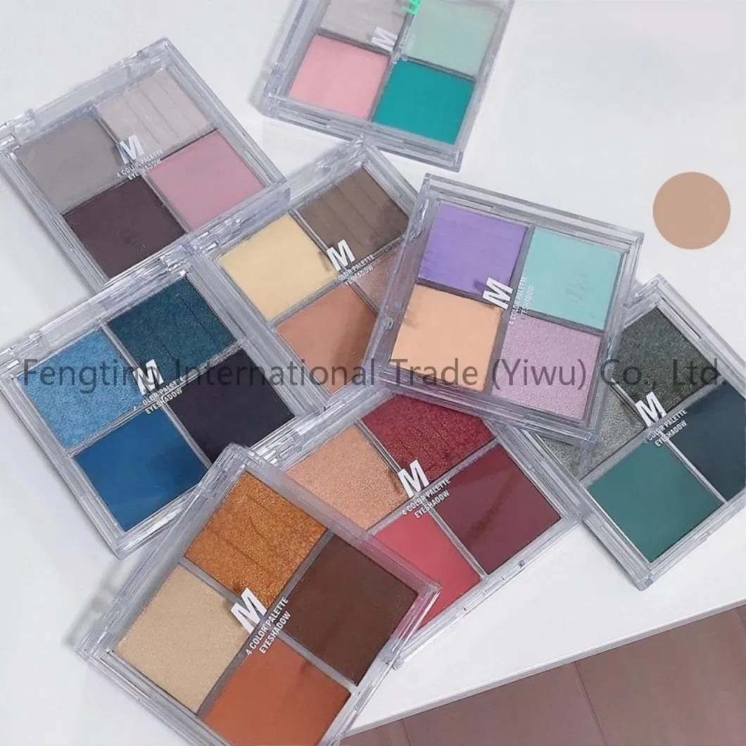Manufacturer Direct Sales New Self Owned Brand 4-Color Matte Pearlescent Eye Shadow Plate
