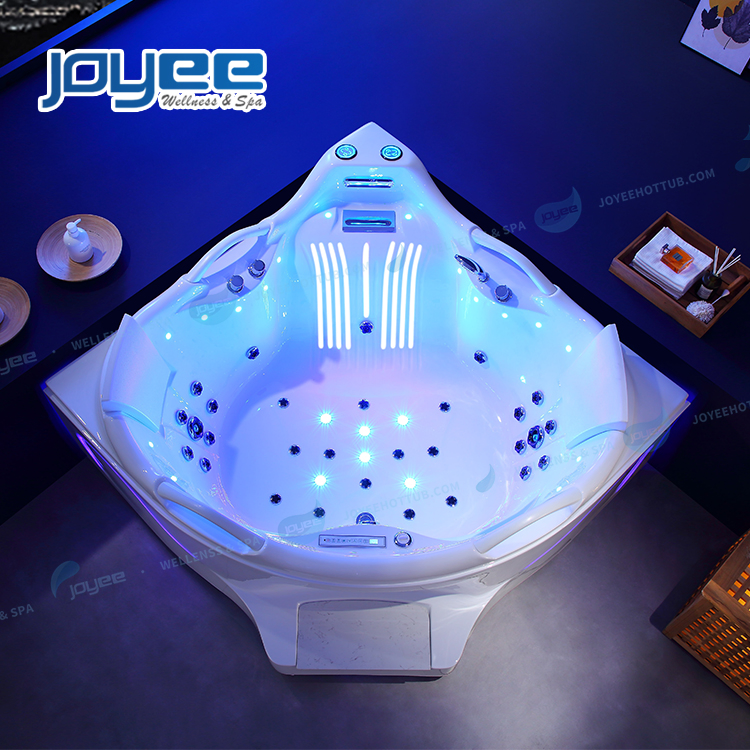 Угловая гидромассажная ванна Joyee LED Waterfall на 2 персоны