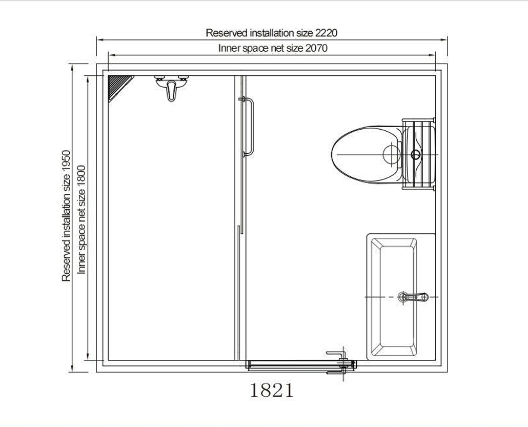 Best Performance Prefabricated Integrated SMC with Toilet Hubei Tona Bathroom