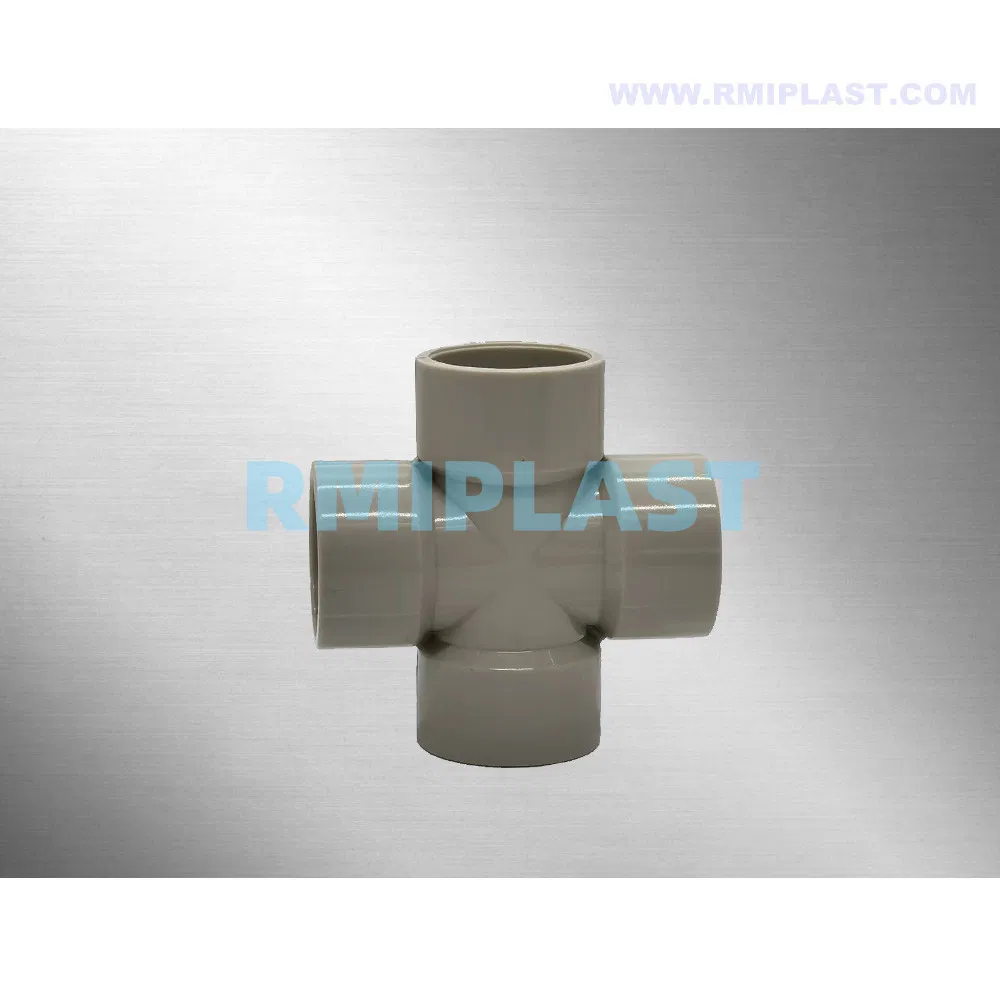 PP Pph Plastic Fitting Equal Cross of Socket Fusion by DIN Pn10 Pipe Fittings Four Way Cross Coupling for Water Pipe Supply