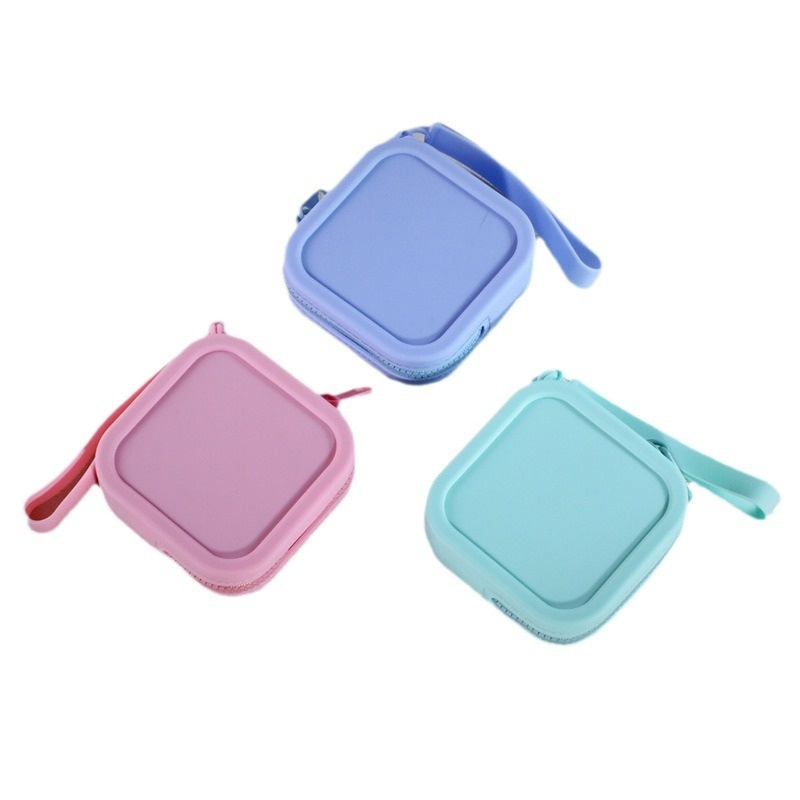 Silicone Mini Makeup Bag Zipper Pouch for Purse Small Cosmetic Travel Bag Toiletry Organizers Bag