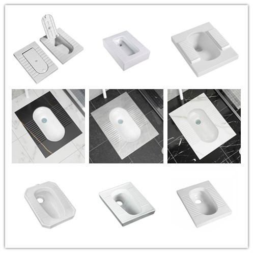 Asian-Style Ceramic Toilet White Color Squat Cover Pan Type High Quality Best Price Wc