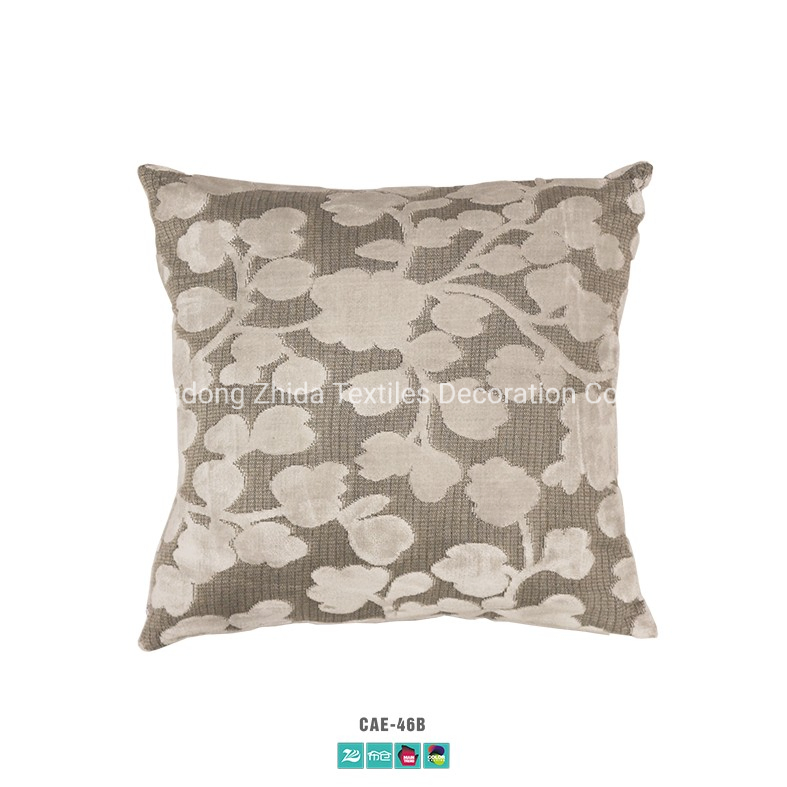 Home Bedding Upscale Cotton Linen Cut Velvet Upholstered Couch Cushion