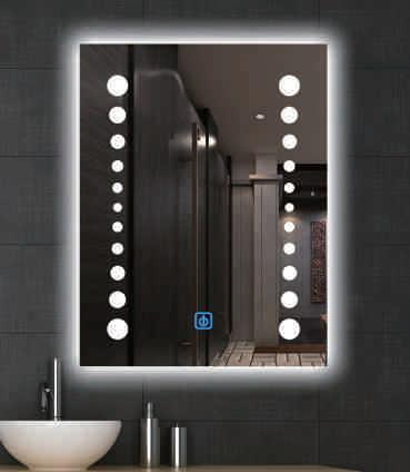 Зеркало с LED-подсветкой для ванной 1500x700 мм