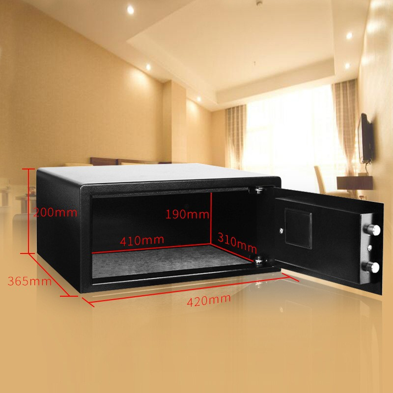 Premium Black Safety Deposit Box with Secure Digital Access for Hotels Use