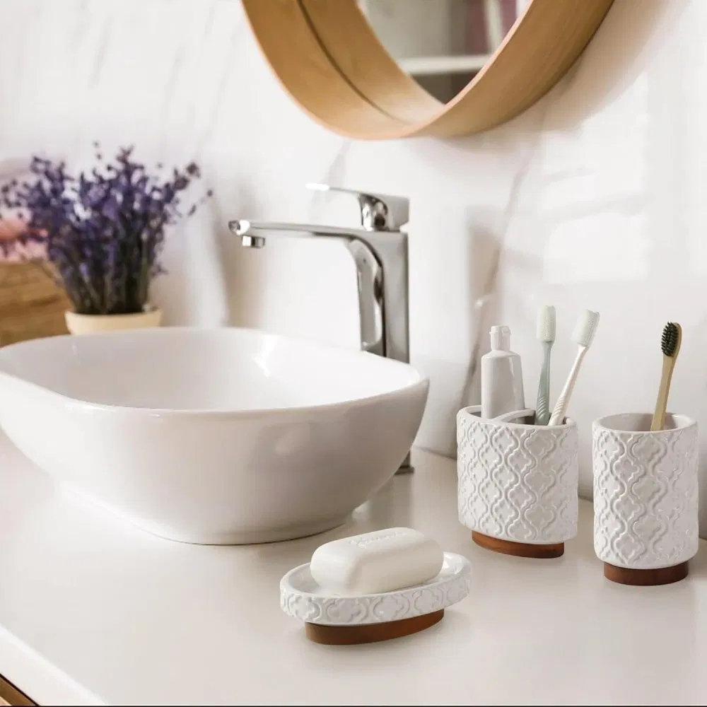 Luxury 5-Piece Ceramic Bathroom Set for Hotel & Home Bathroom