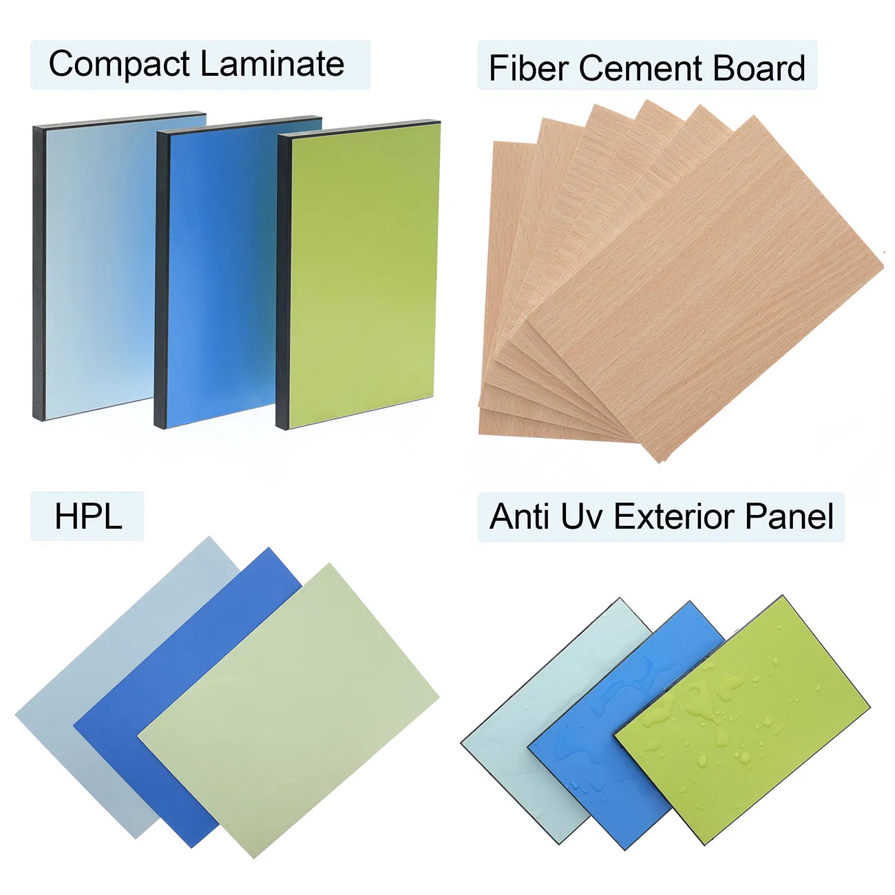High Strength Material Lightweight Compact Laminate Board High Pressure Solid Core HPL for Toilet Dividers