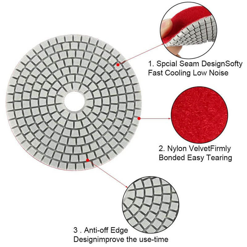 Factory Hot Sell 4inch Polishing Pads Concrete Resin Dry Wet Polishing Pads Diamond Polishing Pads with Wholesale