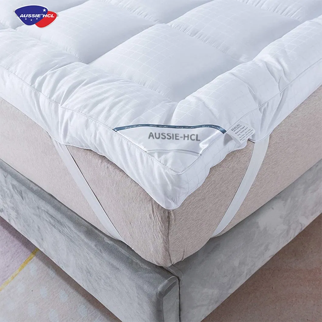 Quality Queen Mattress Pad Quilted Fitted Mattress Protector Anti Mite Cooling Pillow Top Mattress Cover Small Double Breathable Fluffy Soft Mattress Topper