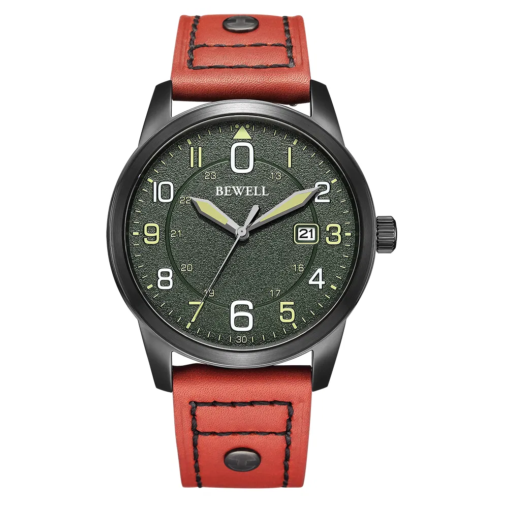 2024 New Arrival Fashion Pilot Quartz Watch Men Leather Strap Custom Logo Watch for Men Sapphire Crystal OEM Watches Low MOQ