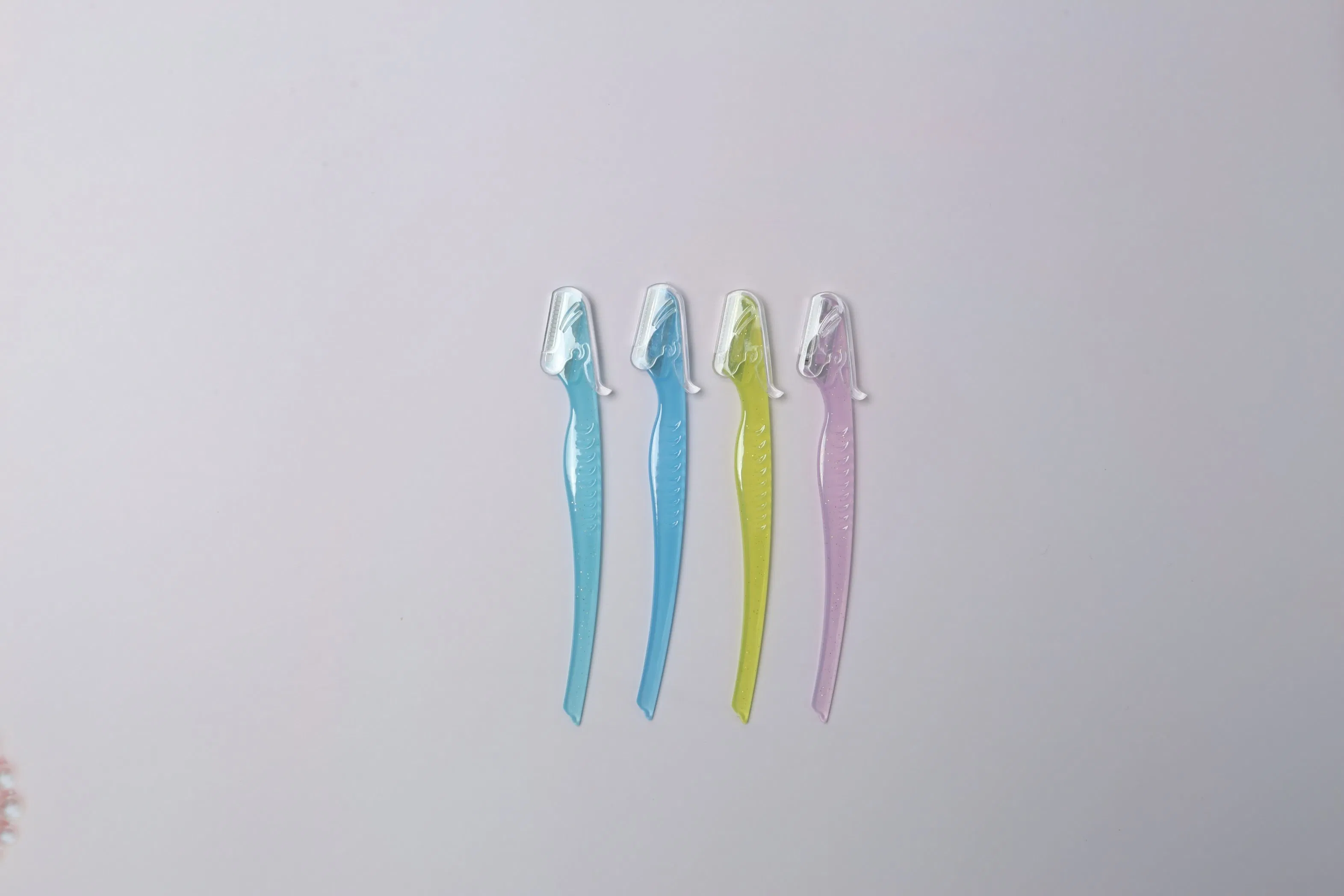 Premium Clear Eyebrow Trimmer with Sharp Stainless Steel Blade