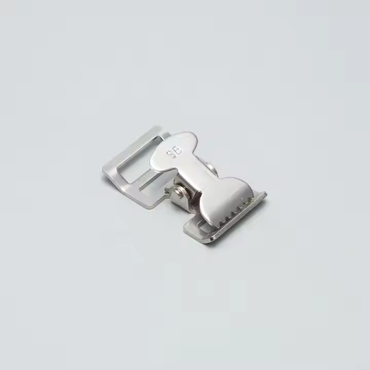 Zinc-Plated Alligator Clamp with Spring Buckle