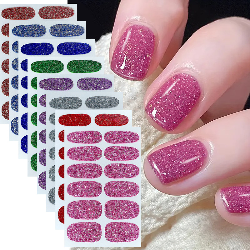 Cross-Border Girl Waterproof OEM Onions Powder Affirmation Nail Stickers