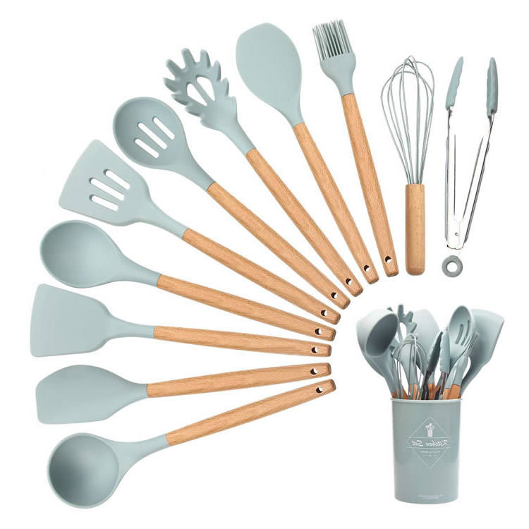 Good Quality Kitchen Accessories Cooking Tools Wood Handle Cooking Kitchen Utensils Set