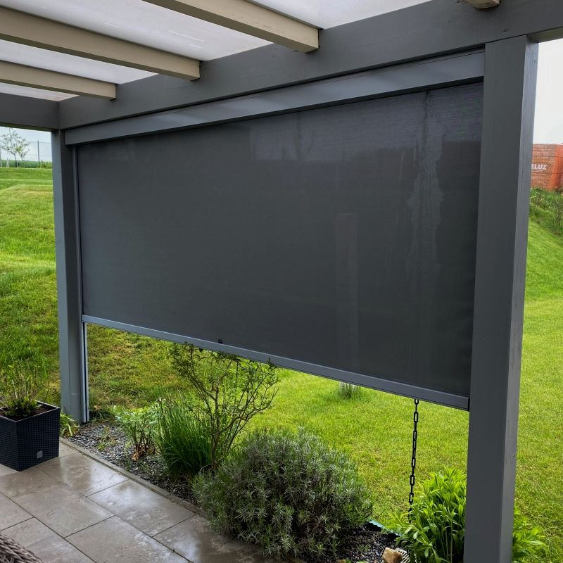 Wholesale Customizable Outdoor Zip Screen with All-Aluminum Frame, Premium Fabric for Privacy Protection